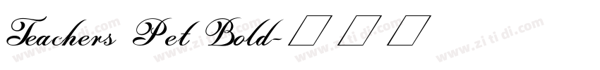 Teachers Pet Bold字体转换